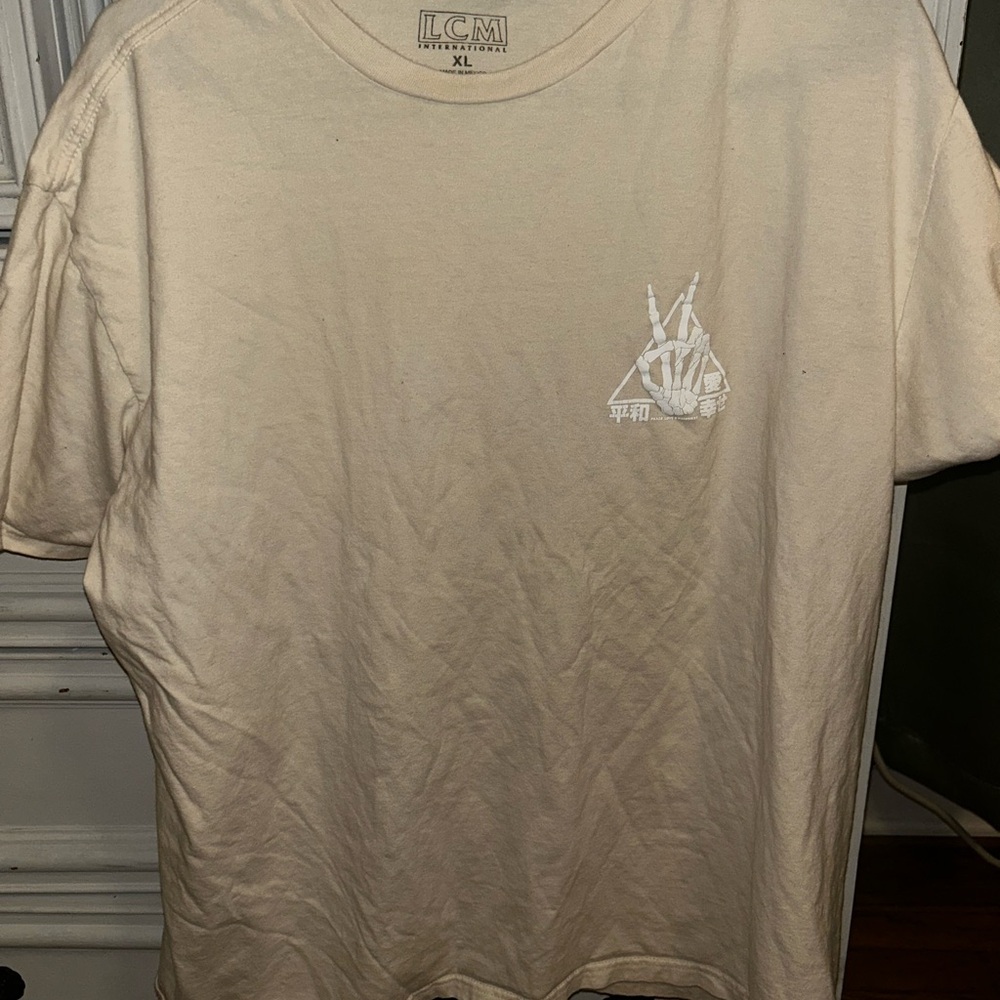 Cream Graphic Men's Shirt